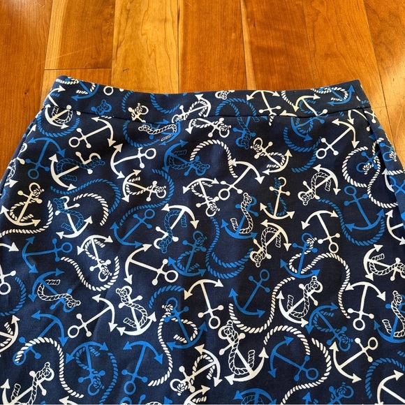 Banana Republic skirt with anchors boating theme blue size 4 - Picture 2 of 9
